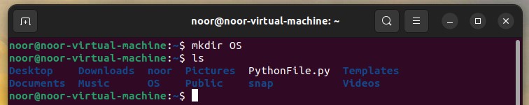 mkdir ubuntu command