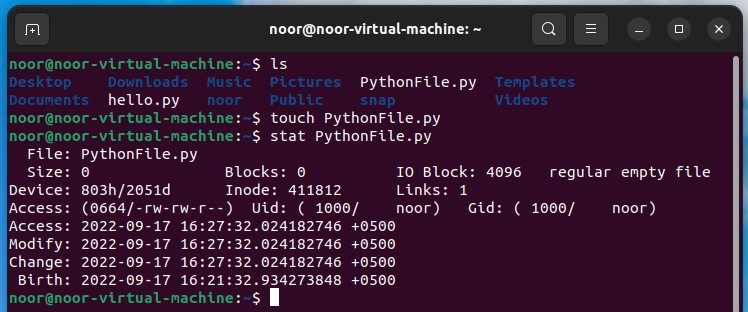 touch change timestamp ubuntu