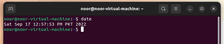 ubuntu date command