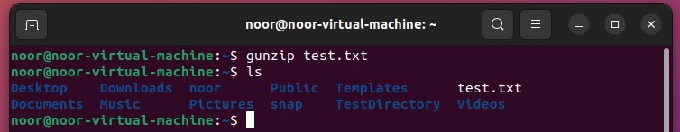 unzip command