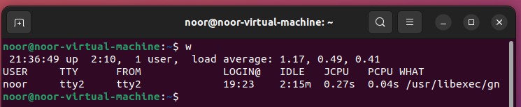 w ubuntu command